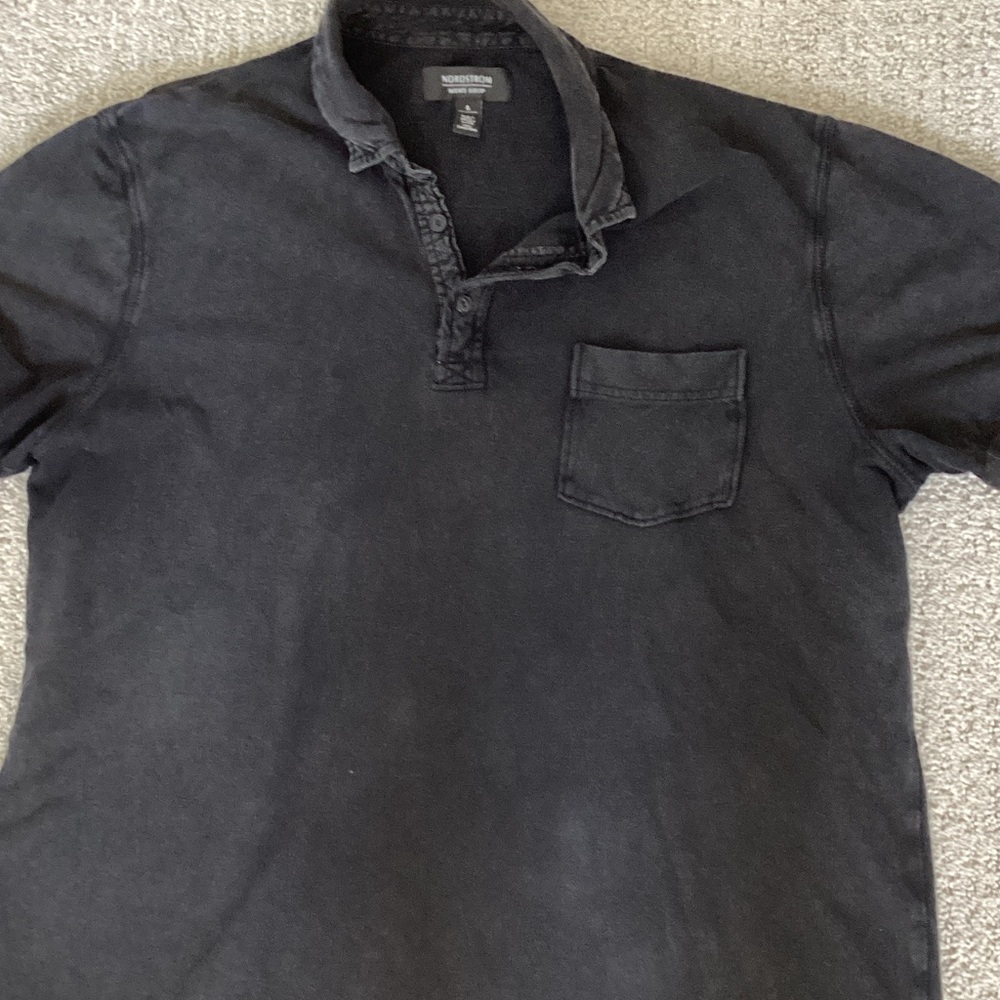 Nordstrom Men's Black Casual Button Down Shirt